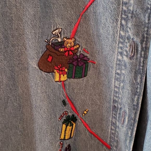 BILL BLASS DENIM SHIRT - Picture 2 of 3